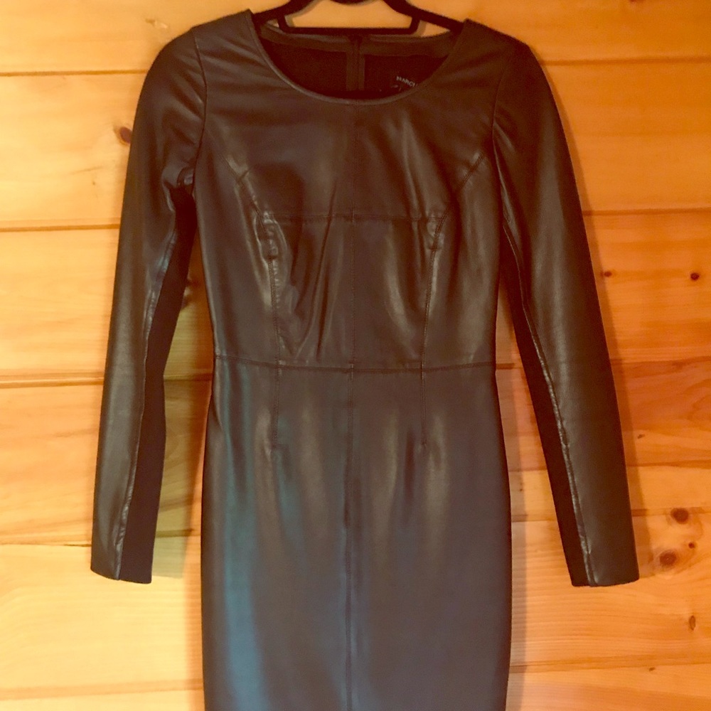 Leather Front Marciano Mini Dress